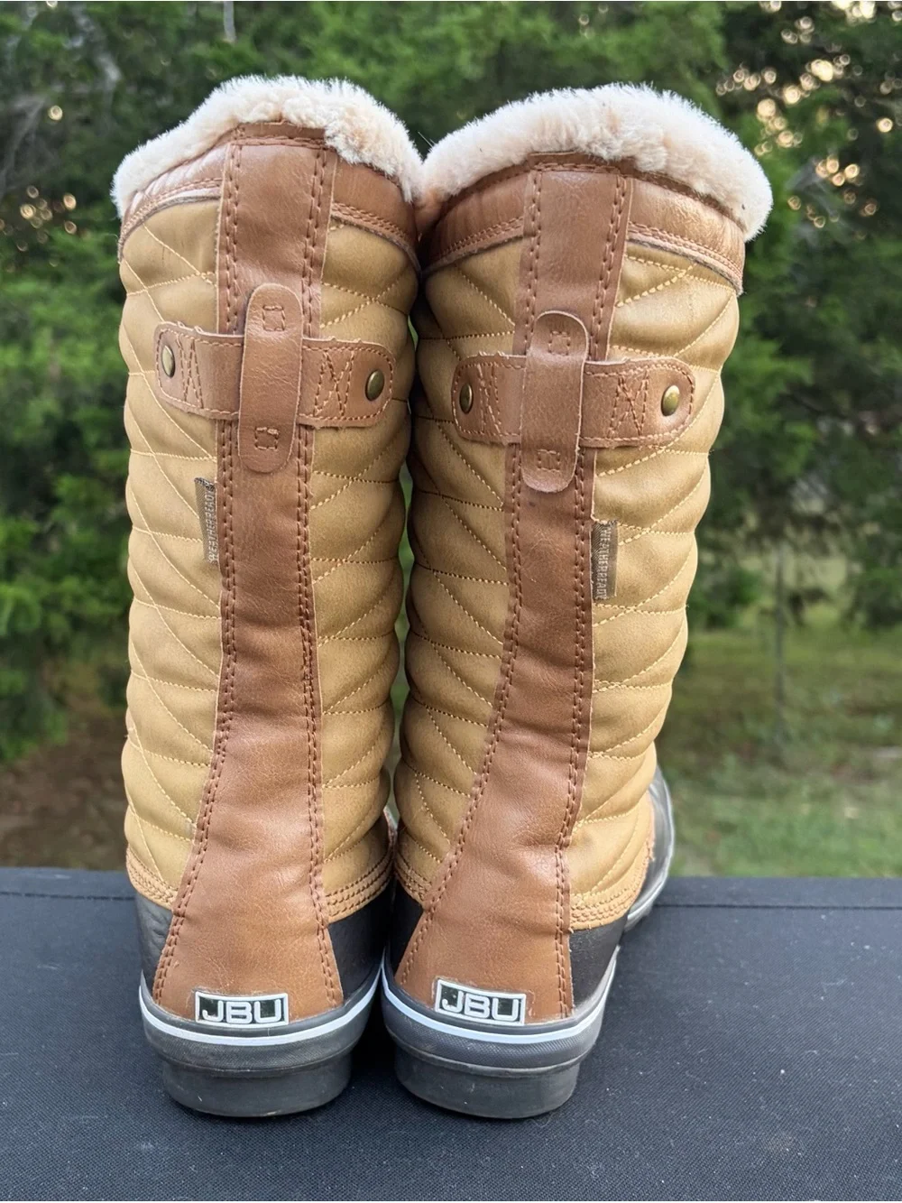 JBU by Jambu Lorna Cold-Weather Quilted Winter Duck Boots Tan Brown 9M